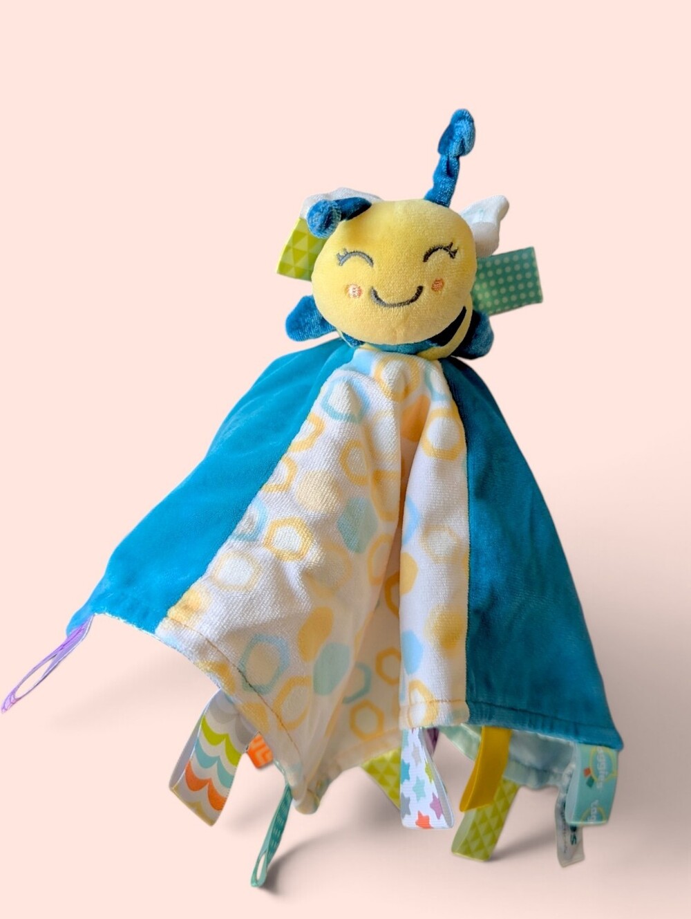 Mary Meyer Taggies Signature  Bumblebee Bee Blanket Lovey Plush Fuzzy Buzzy Toy